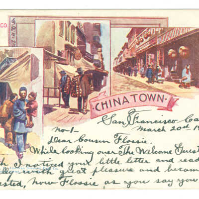 Postcard, San Francisco, Chinatown, Street Scene