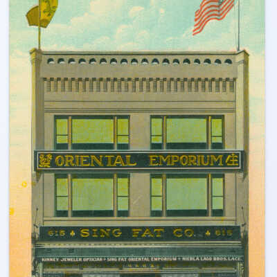 Postcard, Los Angeles, Chinatown, Sing Fat Co.