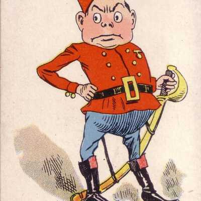 An Elf-Like Man Dressed in a Soldier Uniform