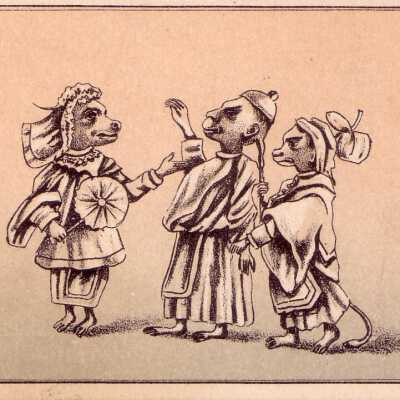 "Three Orientalized Figures are Standing and Conversing with One Another"