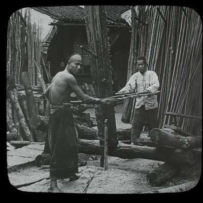 Glass Lantern Slide, Men
