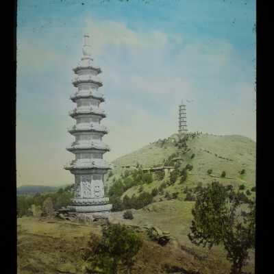 Glass Lantern Slide, Pagoda