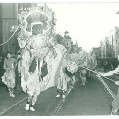 Postcard, View of a Dragon Head During a Performance