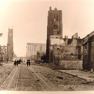 Photograph, Chinatown, California St, 1906, SF