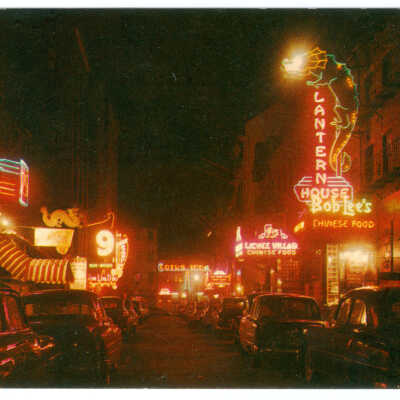 Postcard, Boston, Chinatown At Night