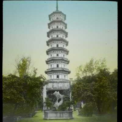 Glass Lantern Slide, Pagoda