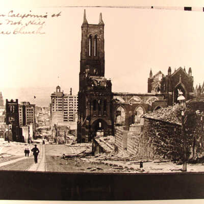 Photograph, Chinatown, California St, 1906, SF