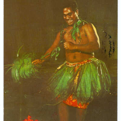 Postcard, Samoan Fire Dancer