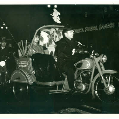 Photograph, People on Three-wheel Motorcycle
