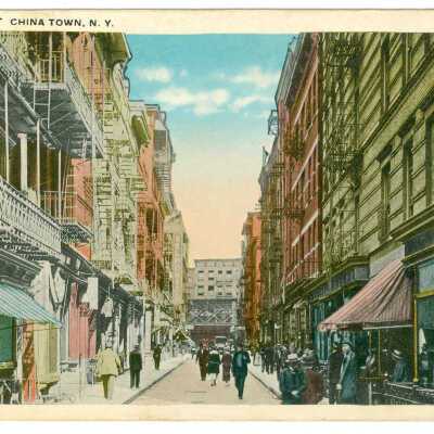 Postcard, New York, Chinatown, Pell Street Chinatown N.Y.