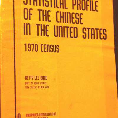 Statistical Profile of the Chinese in the United States: 1970 Census