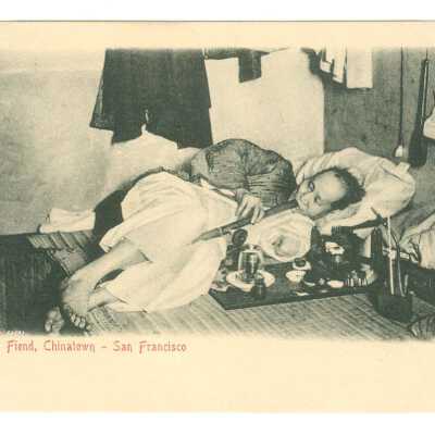 Postcard, Opium smoker