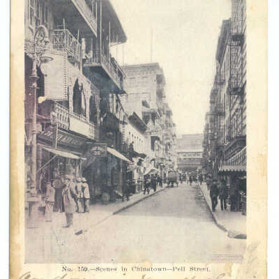 Postcard, New York, Chinatown, Scenes in Chinatown - Pell Street