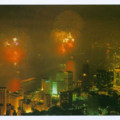 Postcard Set, China, Hong Kong, Hong Kong Big Night Glimmers Like Stars