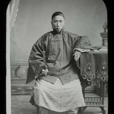 Glass Lantern Slide, Man