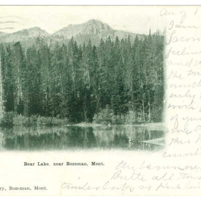 Postcard, Bear Lake Near Bozeman, Montana