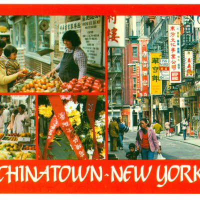Postcard, New York, Chinatown, Chinatown New York