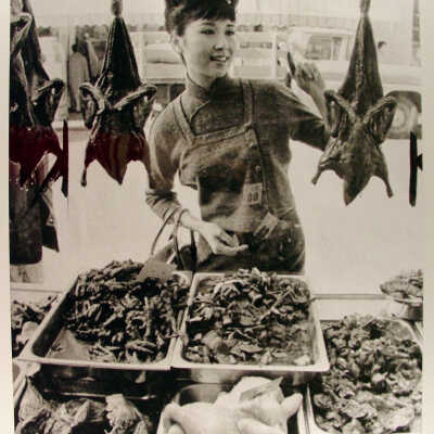 Woman shopper, Roast Duck, Chinatown, San Francisco