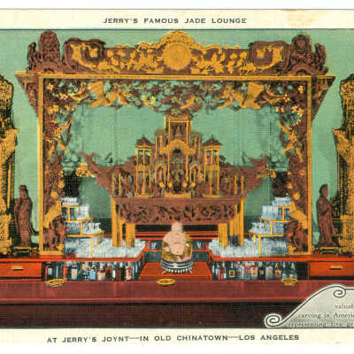 Postcard, Los Angeles, Chinatown, Jerry's Famous Jade Lounge