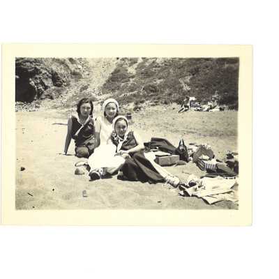 Three Chinese Women at the Beach