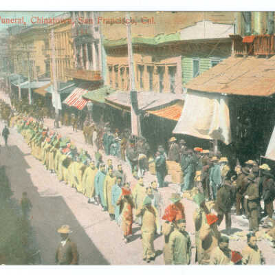 Chinese Funeral, Chinatown, San Francisco, Cal.