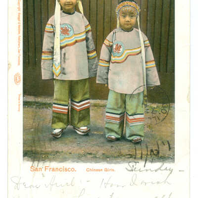 Postcard, San Francisco, Chinatown, San Francisco. Chinese Girls