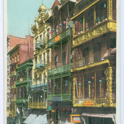 Postcard, New York, Mott Street, New York City.