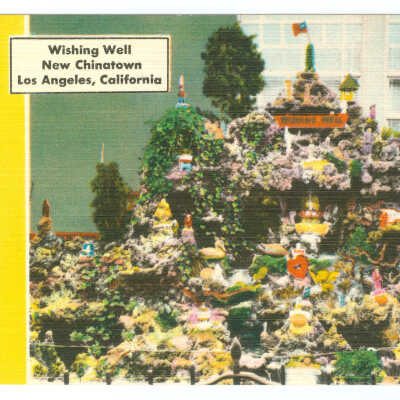 Postcard, Los Angeles, Chinatown, Wishing Well