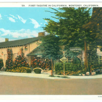 Postcard, Monterey, First Theatre in California, Monterey, California