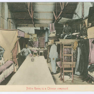 Postcard, Police Room in a Chinese Compound