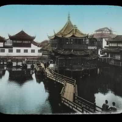 Glass Lantern Slide, Chinese buildings