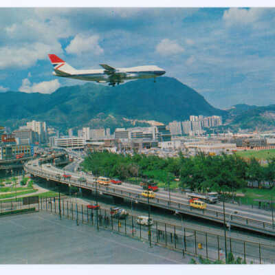 Postcard Set, China, Hong Kong, Kai Tak Airport-Kowloon City