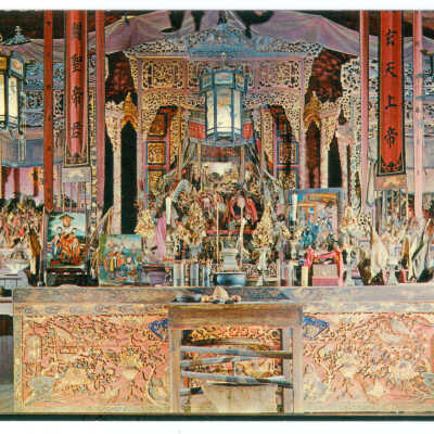 Postcard, Weaverville, Interior of Chinese Joss House