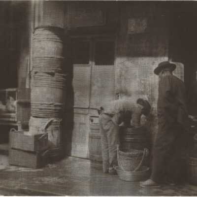 Men with Barrels and Cartons