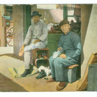 Postcard, San Francisco, Chinatown, Chinese Shoe Maker, Chinatown, San Francisco, Cal.