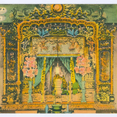Interior of a Joss House, Chinatown, San Francisco, California