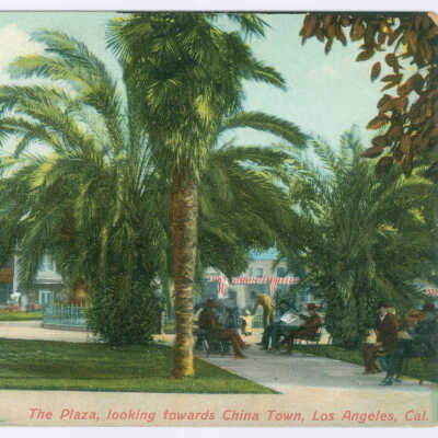 Postcard, Los Angeles, Chinatown, The Plaza