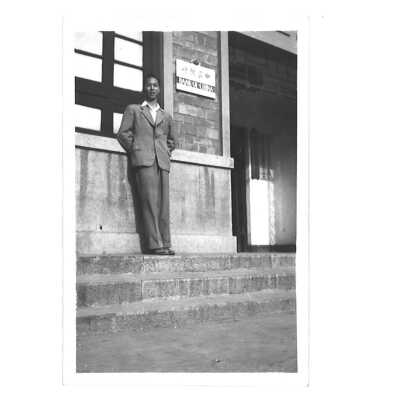 Chinese Man in Front of Bank of China