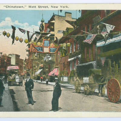 Postcard, New York, Chinatown, "Chinatown," Mott Street, New York