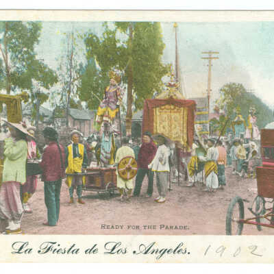Postcard, Los Angeles, Ready for the Parade, La Fiesta de Los Angeles