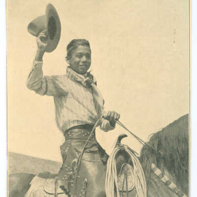 Postcard, San Jose, This Chinese Vaquero Rides in the San Jose Round-Up