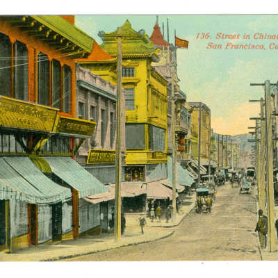 Postcard, San Francisco, Chinatown, Street in Chinatown, San Francisco, Cal.