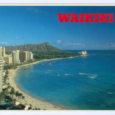 Postcard, Hawaii, Waikiki