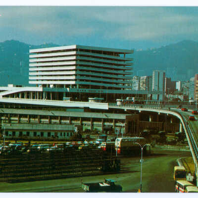 Postcard Set, China, Hong Kong, Kowloon-Canton Railway Terminal with the Grand View