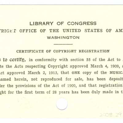 Certificate of Copyright Registration