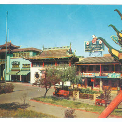 Postcard, Los Angeles, Chinatown, Plaza