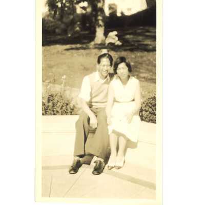 Chinese Man and Lily at the Park