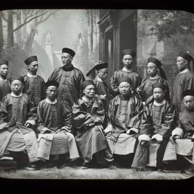 Glass Lantern Slide, Men