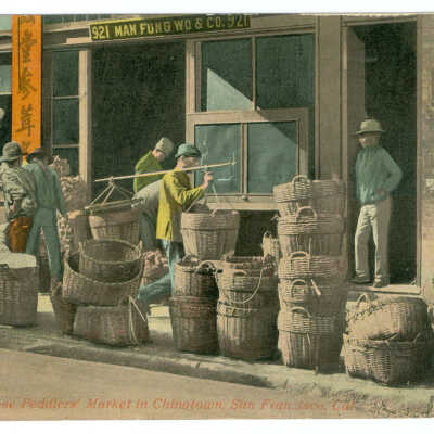Postcard, San Francisco, Chinatown, Chinese Peddlers' Market in Chinatown, San Francisco, Cal.