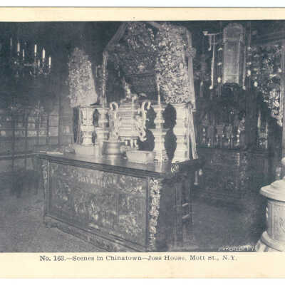 Postcard, New York, Chinatown, Scenes in Chinatown - Joss House. Mott St., N.Y.